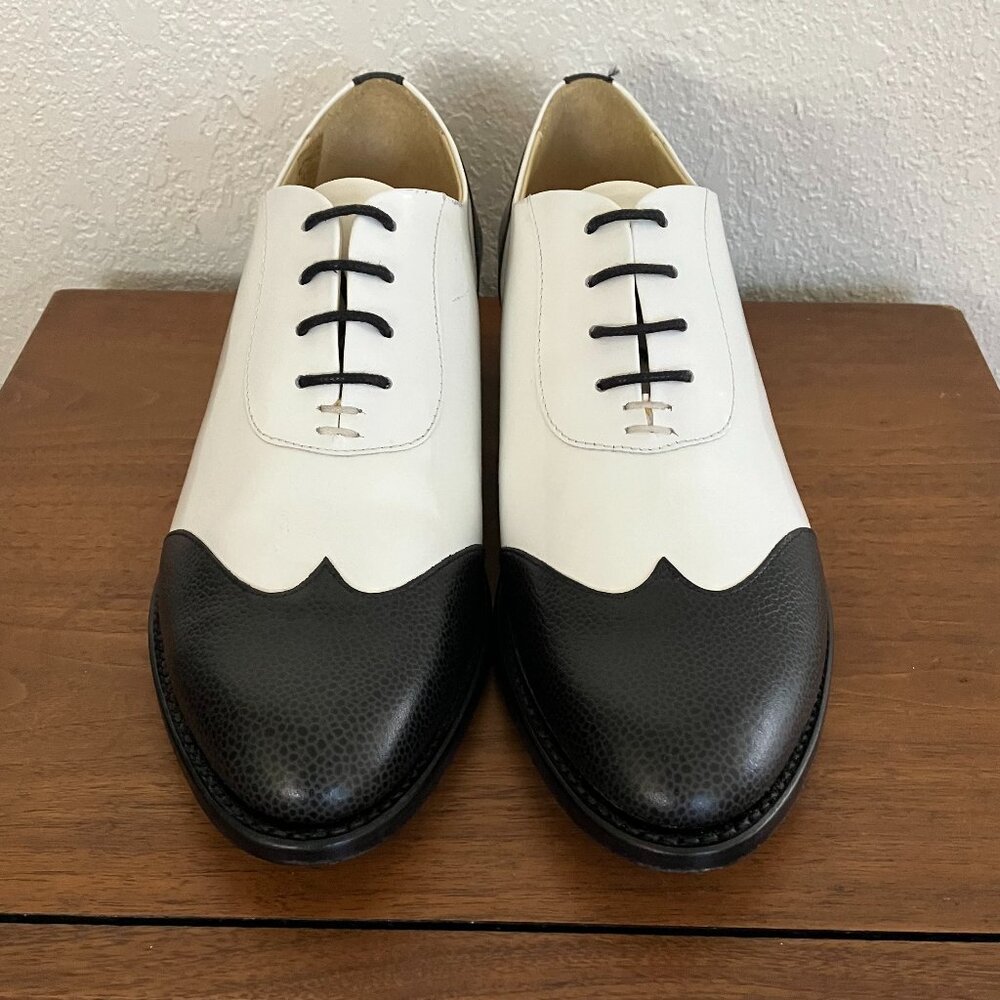 Office of Angela Scott, Mr. Evans Wingtip WEU 39, US 8, Oxford Black and White